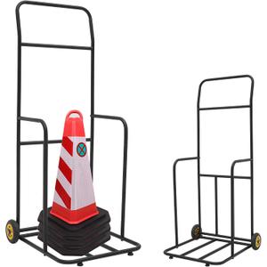 lukar Traffic Cone Cart with Wheels, 350LBS Capacity Heavy Duty Dolly Cart
19.5"Dx 18.5"Wx 45.7"H, Traffic Cone Storage Cart for Road Construction, Parking Lots, Schools, Driving Training, Black