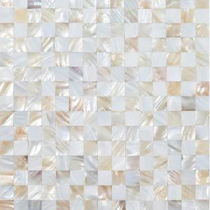 KASARO Peel and Stick Backsplash, Mother of Pearl Mosaic Shell Tiles, Self-Adhesive Wall Tile for Kitchen, Bathroom, Bedroom Decor, Waterproof & DIY-Friendly, 10 Sheets (White & Natural, 10 sq ft)