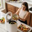OK-255 Electric Composter for Kitchen, 5.5L Large Smart Countertop Compost Bin, Odorless, Quiet, Easy Clean, Turn Food Waste into Fertilizer, 2026 New Indoor Food Waste Compost Machine, White