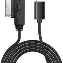 USB-C to AMI MMI Aux Cable for Apple iPhone 15/ iPad Pro Compatible with Audi A3/A4/A5/A6/A7/A8/S4/S6/S8/Q5/Q7/R8/TT 2011-2016, VW CC Magotan with MMI 3G System (4FT)