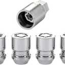 McGard 24157 Chrome Wheel Lock Set, Cone Seat, M12x1.5 Thread, 13/16 Key Hex