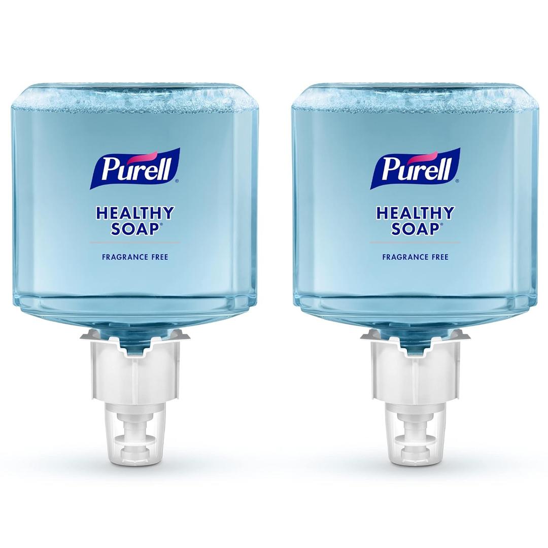 PURELL Brand HEALTHY SOAP Gentle & Free Foam, Fragrance Free, 1200 mL Hand Soap Refill for PURELL ES4 Manual Soap Dispenser (Pack of 2) - 5072-02 - Manufactured by GOJO, Inc.