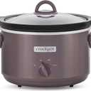 Crock-Pot Manual Design Series 4.5 Quart Slow Cooker with 3 Cook Settings, Removable Dishwasher and Oven Friendly Stoneware for Meal Prep, Cafe Mocha