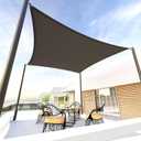 Tronssien Rectangle 10'x13' Sun Shade Sail, 95% UV Blockage Canopy Awning for Outdoor Patio and Garden, Yard Activities (Graphite)