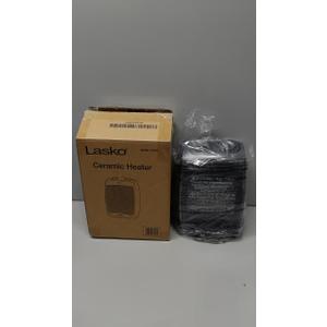 Lasko Portable Indoor Electric Ceramic Space Heater with TipOver Safety Switch, Overheat Protection and Thermostat, 2 Speeds, Safe for Home, 9.2 Inches, Dark Gray, 1500W, 754201