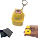 Oink Pig Keychain -USB-C Rechargeable Keyboard Fidget Fidget Toy with Colorful Lights, Stress Relief & Anxiety Buster for Adults (Oink Pig)