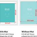 LaVie Home 20 x 24 Poster Frame White, Display Pictures 16x20 with Mat or 20x24 Without Mat, Stable and Sturdy Picture Frame and Polished Plexiglass, Horizontal and Vertical Format of The Wall1 Pack