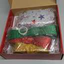 Set of 3 Christmas Lighted Gift Boxes, 8 Modes Christmas Decorations Indoor with 50 LED Lights, Light Up Present Boxes Ornament Holiday Decorations for Christmas Tree Home Yard (Star)