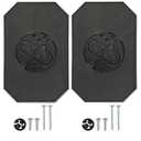 Vinyl Siding Mounting Blocks, Outdoor Light Siding Mount Block with Built-in Electrical Box Siding Mounting Plate for 1/ 2 inch Lap Double and 4 inch Siding (2, Black, 1/ 2 inch Lap Siding)