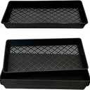 1020 Mesh Tray Soil Blocking Tray 1020 Trays Seedling Starter Trays 10 Pack Black 10x21 Inches for Microgreens Hydroponic