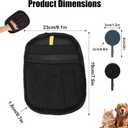 Lyreh 2pcs Pet Hair Removal Gloves, Portable Electrostatic Cat & Dog Grooming Gloves with 2 Hooks Practical Pet Hair Remover Lint Mitt Suitable for Car Seats Carpets Clothes Furniture Cleaning