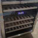 Phiestina Wine Refrigerator, 24 inch-46 Bottles Wine Cooler, Built-in Wine Fridge Under Counter or Freestanding Dual Zones, Auto Defrost with 6 Removable Shelves Glass Door for Home Office Bar