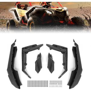 KEMIMOTO X3 Front & Rear Fender Flares, 6 PSC Extended Mud Flaps Mud Guards Compatible with Can-Am Maverick X3 & Max DS RS RC MR Turbo RR 2017-2025, Replace 715002973