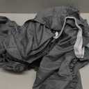 Vocander Wrap Around Dark Grey Full Size Bed Skirt 14 Inch Drop, Elastic Dust Ruffle Easy to Put On, Solid Bedskirt Polyester Fabric Machine Washable Dryable and Ironable