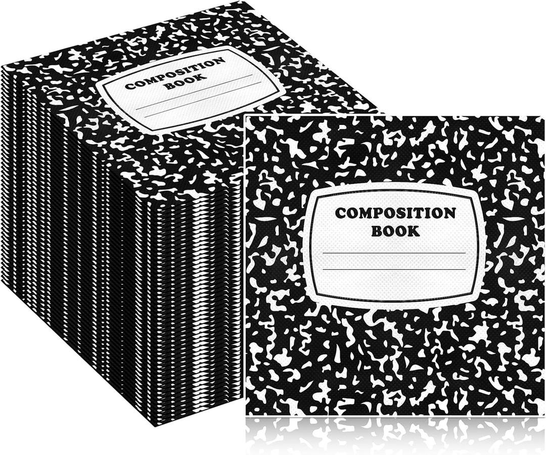 50 Pcs Back to School Napkins 6.5 x 6.5 Inch Notebook Themed Paper Napkins Notebook Disposable Papers for First Day of School Party Supplies Table Decoration