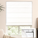 LazBlinds No Drill Cordless Roman Shades for Windows, 34" W x 72" H, White