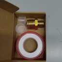 PATIKIL 5/8 SAE Male x 3/4 SAE Male Brass Tube Coupler, Pipe Fitting Thread Gas Adapter Flare Connector Union Coupling with PTFE Tape for HVAC Fuel Oil Air Natural Gas Line Connection