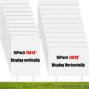 Wesiti Pack of 20 Blank Yard Signs with Stakes Plastic Yard Lawn Sign Double Sided Corrugated Plastic Garage Sale Signs with Stakes for Rent Sign for Party Lawn Yard (White, 19 x 14 Inch)