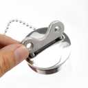 Bitray Boat Fuel Tank Cap, Marine Fuel Cover with Chain and Key, Stainless Stell Deck Fill Replacement Cap - 1.5"/38mm