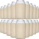 TahoeBay Bulk Blank Beer Can Cooler Sleeves (50-Pack) Sublimation Blanks for Vinyl Plain Soft Foam Can Sleeves Coolers for Soda Cans & Bottles Black, White, Assorted Solid Color (Champagne Beige)