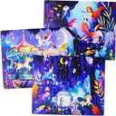 Puzzles for Girls 5-8 Princess Themes(Carousel/Unicorn/Mermaid, 3 * 48PCS) Puzzle Magnetic Puzzles for Girls 5-6 Travel Activities for Kids, Birthday Presents for Girl 5 6 7 8 Years Old