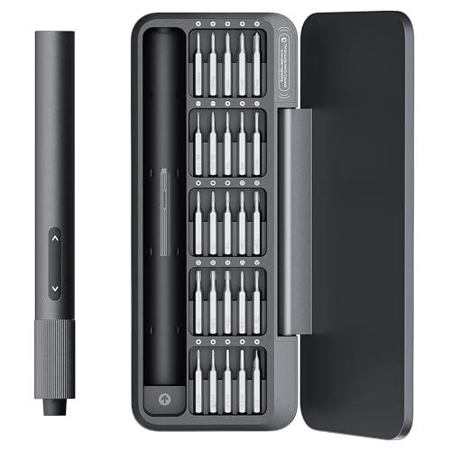 HOTO 25-in-1 Mini Electric Screwdriver, 3.7V Precision Screwdriver Set, USB-C Rechargeable, Compact Magnetic Tool for Phone, Laptop, Camera, DIY Projects, Electronics Repair
