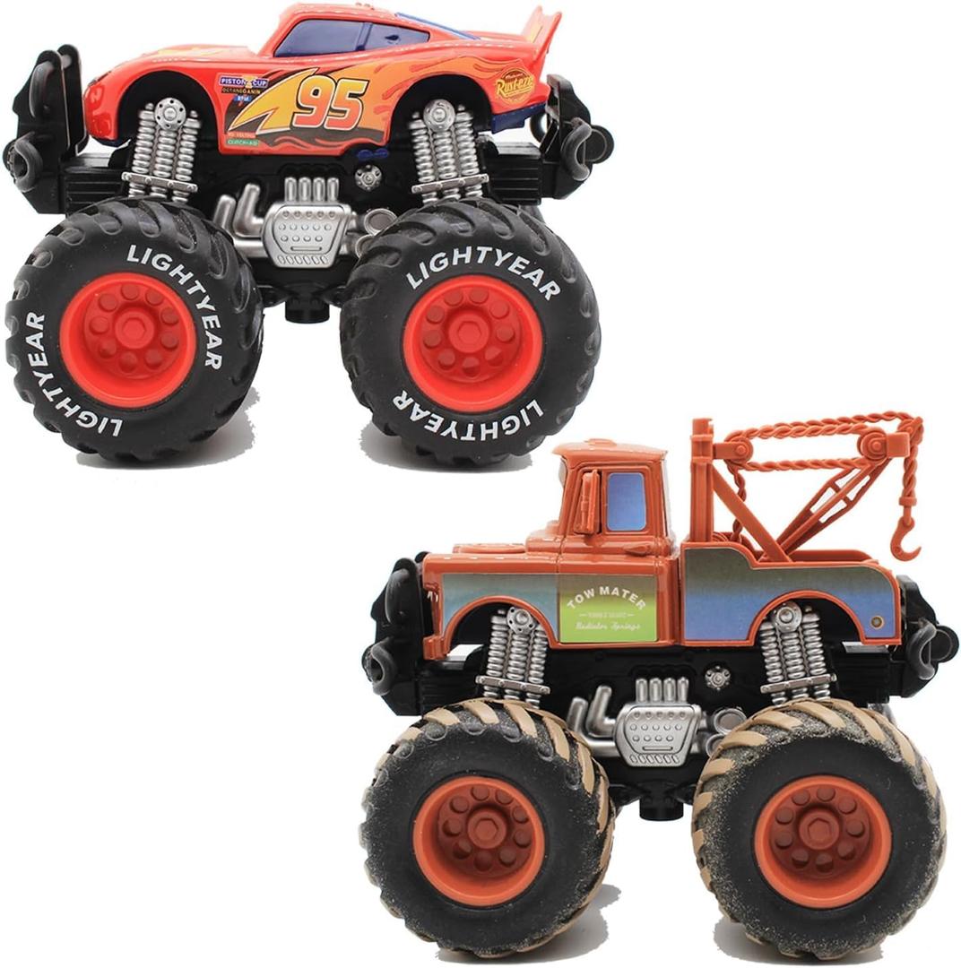 Cars Giant Wheels Cars Die-cast Vehicles Toys Set Suitable for Ages 3 and UP (2PCS)