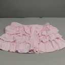 Milumia Women's Y2K Bow Kont Elastic Waist Layered Ruffle Hem Mini Skirts (Pink), XL