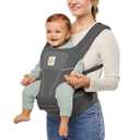 Ergobaby Alta Hip Seat Baby Carrier for Babies & Toddlers 4-48 Months (12-45 lbs) - 3-Position Convertible Ergonomic Baby Carrier with Storage Pocket, Sun Hood, Hip-Healthy Positioning - Graphite Grey