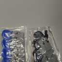 2 Sets Dog Cat Boots Shoes Socks Waterproof Dog Shoes Rain Snow Dog Booties Anti-Slip Dog Sock Shoes with Adjustable Drawstring for Small Puppy, Black & Blue (Size 1: 1.95'' L X 1.56'' W)