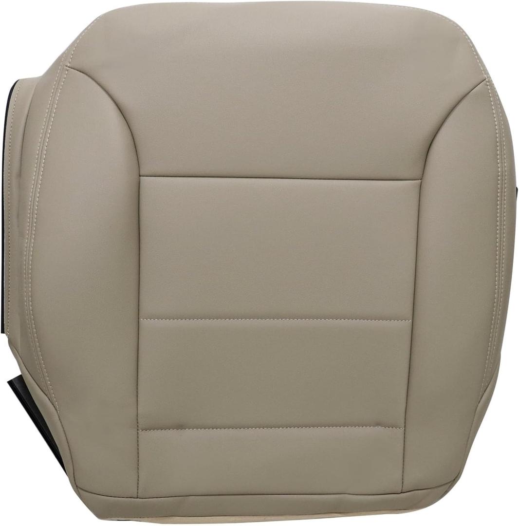 NLQR Front Driver Side Bottom Seat Cover Tan Replacement Microfiber Leather Compatible with Mercedes Benz ML320 ML350 ML450 ML500 ML550 2009 2010 2011 2012 2013