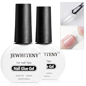 JEWHITENY For Nail Tips Nail Glue Gel Soak Off UVSealed