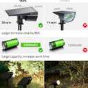 Biling Solar Spot Lights Outdoor, 2-in-1 Solar Landscape Lights 12 LED Bulbs Solar Powered Lights IP67 Waterproof Adjustable Wall Light for Patio Pathway Yard Garden Driveway Pool - White(6 Pack)
