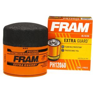 FRAM Extra Guard PH12060 10K Mile Change Automotive Replacement Interval Spin-On Engine Oil Filter for Select Vehicle Model Years, Vehicle Engine Protection Oil Filter for Everyday Drivers