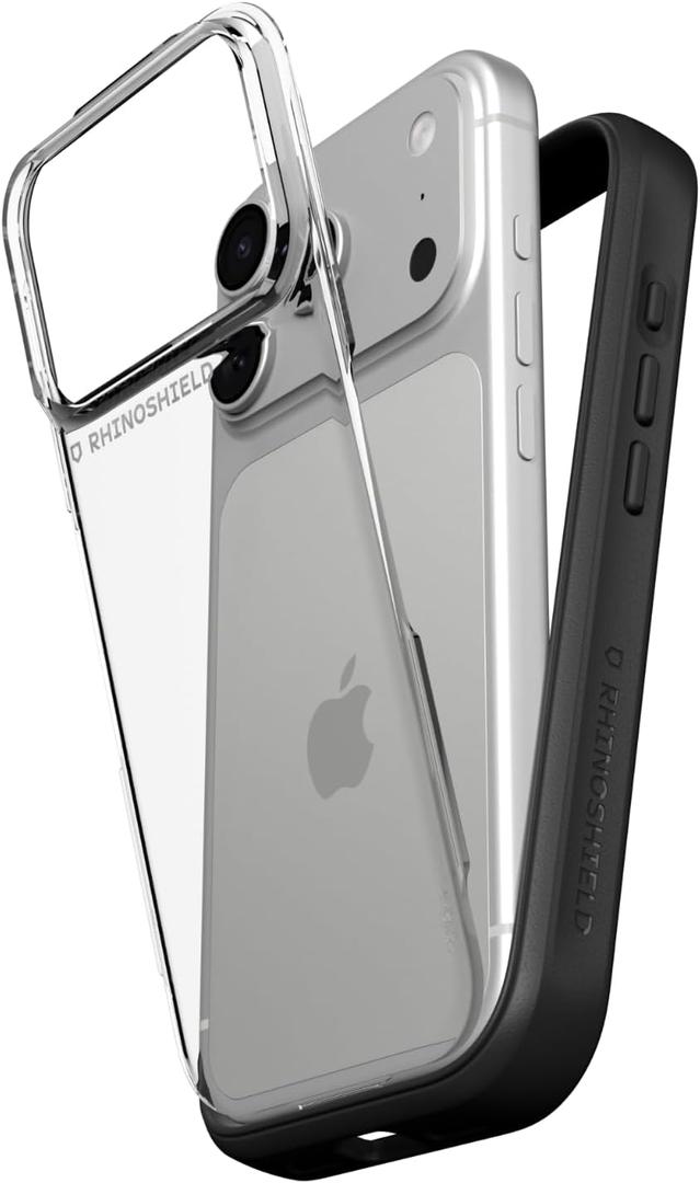 RhinoShield Phone Case Compatible with iPhone 17 Pro | Mod NX - Modular Protective Bumper Case with Backplate, Shockproof with Military Grade Drop Protection - Black