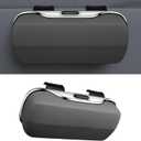 Sunglasses Holder for Car Sun Visor, Protective Automotive Eyeglasses Storage Case Hanger, Car Sunglass Holder Suitable for Truck and Sedan to Place Sunglass (Gray)