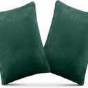 2 Pack Small Pillow, Memory Foam Mini Pillow 11 X 7 Inches for Travel, Sleeping, Nap and Neck, Knee, Lumbar Support, Tiny Cushion for Pet, Dogs (Dark Green)
