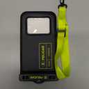 Pelican Marine - IP68 Waterproof Phone Pouch (Regular Size) Floating Waterproof Phone Case - Beach Cruise Ship Travel Essentials - Works with All Phones - Detachable Lanyard - Black/Hi-Vis Yellow