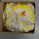 PATIKIL Hawaiian Hibiscus Flowers, 16 Pack Artificial Flowers Hair Clip DIY Foam Hibiscus Flower for Tabletop Decoration Party Favors Supplies, White/Yellow