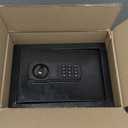 9.84"H Small Safe Box for Personal Privacy, 1.2 Cu Ft Security Safe with Fireproof Money Bag, Digital Safes with Combination Lock and Removable Shelf for Home Money Cash Medicine Documents