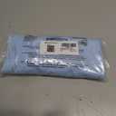 AlvaQ Womens Solid Color Casual Summer Square Neck Short Sleeve Mini Dresses with Pockets (Blue, L)