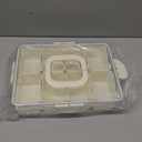 Snackle Box Container, Dishwasher Safety - Divided Serving Tray with Lid and Handle, Charcuterie Board for Portable Snack Platters - Clear Organizer for Fruits Snacks,Perfect for Road Travel