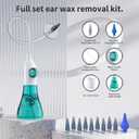 Ear Wax Removal, Ear Cleaner, Ear Cleaning Kit, Manual Ear Irrigation Flushing System, Ear Wax Removal Kit, Safe and Effective to Clean Ear Built Up Wax
