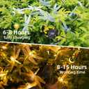 ASFSKY Dragonfly Solar Lights Outdoor 50 LED Dragonfly Lights Waterproof Warm White