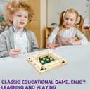 1-4 Players Shut The Box Dice Game, Traditional Wooden Pub Bar Board Game, Family Classics Tabletop Version Games for Classroom, Party, or Pub