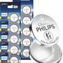 PHILIPS CR2450 3V Lithium Button Cell Battery, 10 Pack, 10 Year Shelf Life | Leak Proof, Child Resistant Packaging Works with Key Fob & Home Electronics