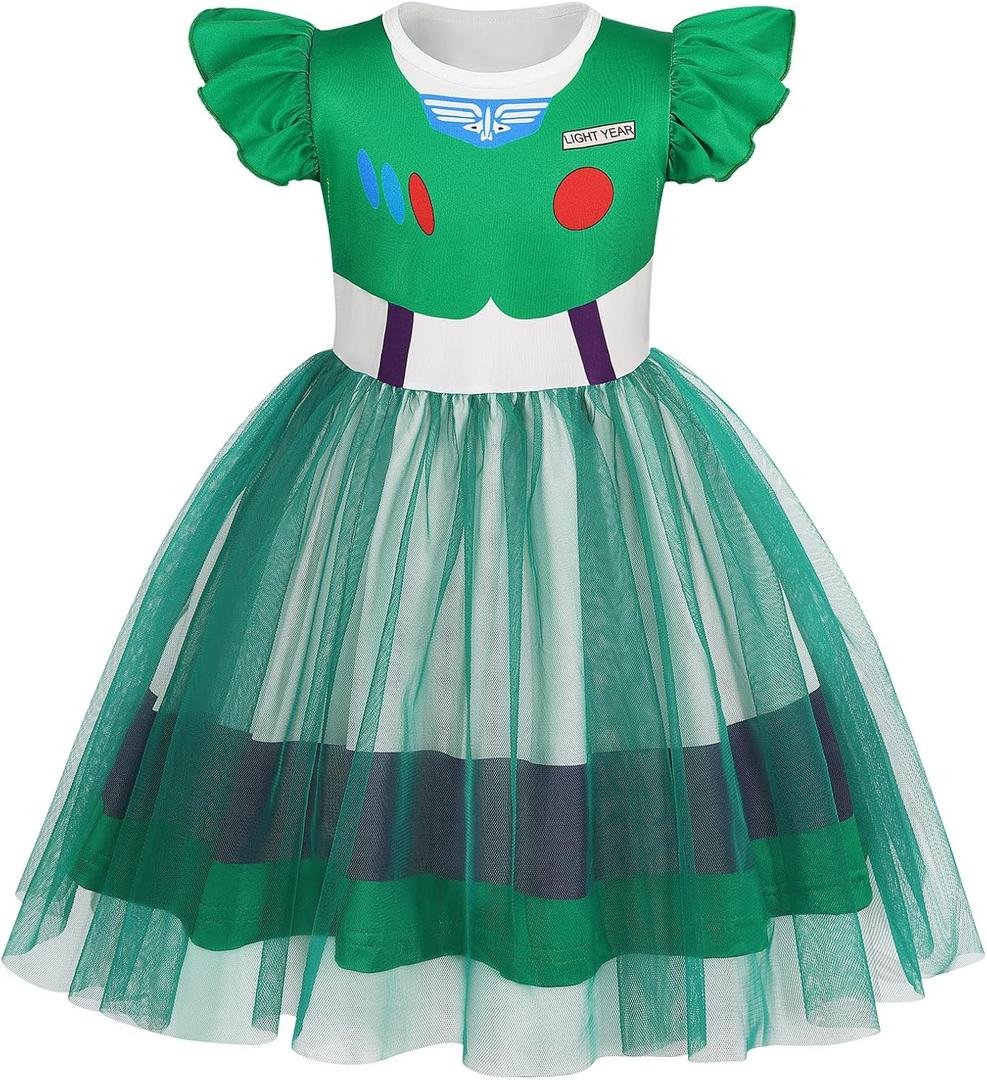 Eledobby Princess Dress Girls Halloween Costume Cosplay Dress Up Christmas Birthday Gift, 140 7-8Years