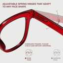 miyya Stylish Reading Glasses for Women, Cheaters Eyeglasses, Oversized Blue Light Readers, Fashion Eye Glasses