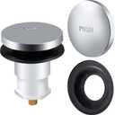 Dreyoo Tip Toe Bath Drain Stopper and Cover Tub Stopper Gasket Placement Cartridge Assembly Compatible with Kohler 1068204, Chrome Polished