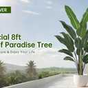 Artificial Bird of Paradise Tree 8FT 17 Thick Matte Texture Leaves